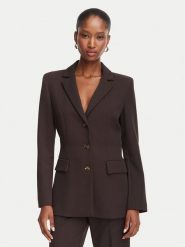 Marella Marynarka Amico1 2625046251 Brązowy ciemny Slim Fit. Brązowe marynarki i żakiety damskie Marella, bez wzorów, z syntetyku. Za 849.99 zł.