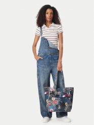Tommy Jeans Torebka Tjw Bodega Trompe L'Oeil Tote AW0AW19304 Granatowy. Niebieskie shopper bag Tommy Jeans, z jeansu, bez dodatków. Za 449.99 zł.