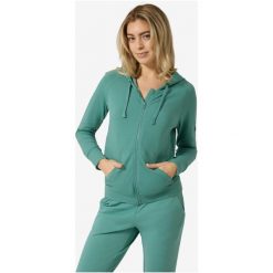 Bluza z kapturem damska SUPER.NATURAL W Everyday Zip Hoodie. Zielone bluzy damskie super.natural, m, bez wzorów, z poliesteru, z kapturem. Za 699.99 zł.