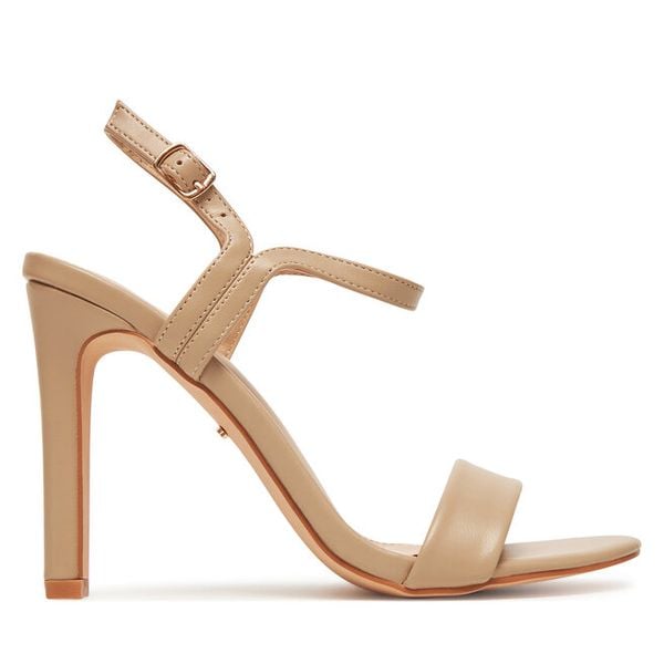 Sandały DeeZee. Brązowe sandały damskie DeeZee, bez wzorów, bez obcasa, na szpilce, bez zapięcia. Za 129.99 zł.