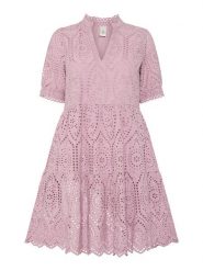 YAS Sukienka letnia Holi 26027163 Różowy Regular Fit. Czerwone sukienki damskie YAS, bez wzorów, z bawełny, bez ramiączek. Za 289.99 zł.