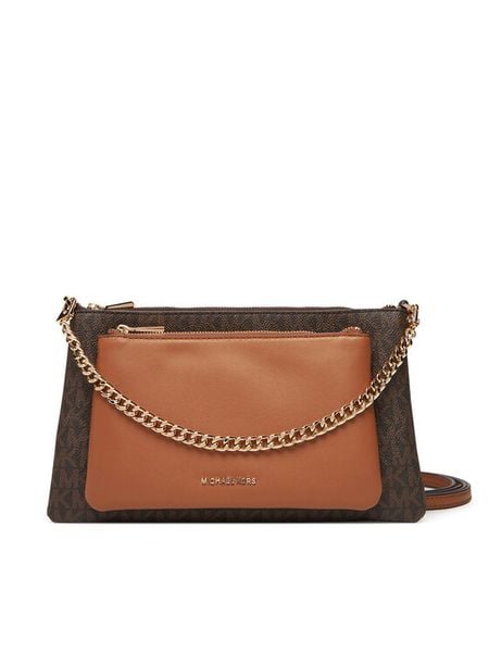 MICHAEL Michael Kors Torebka 32F5GJ6C8B Brązowy. Brązowe listonoszki damskie MICHAEL Michael Kors, bez wzorów, ze skóry, bez dodatków. Za 629.99 zł.