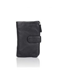 Bellicci Skórzany portfel "Connie" w kolorze czarnym - 9 x 17 x 3 cm rozmiar: onesize. Czarne portfele damskie Bellicci, bez wzorów, z materiału. Za 148.61 zł.