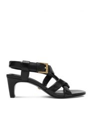 GINO ROSSI Sandały EO-124943 Czarny. Czarne sandały damskie Gino Rossi, bez wzorów, ze skóry, bez obcasa, na słupku, bez zapięcia. Za 329.99 zł.