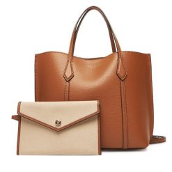 Torebka Tory Burch. Brązowe torebki klasyczne damskie Tory Burch, bez dodatków. Za 1,829.00 zł.