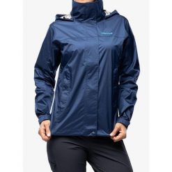 Kurtka przeciwdeszczowa damska Marmot PreCip Eco Jacket. Niebieskie kurtki damskie Marmot, xs, bez wzorów, bez kaptura. Za 419.99 zł.