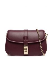 Tommy Hilfiger Torebka Th Heritage Chain Crossover AW0AW19319 Bordowy. Czerwone torebki wieczorowe damskie Tommy Hilfiger, bez wzorów, ze skóry, bez dodatków. Za 529.99 zł.