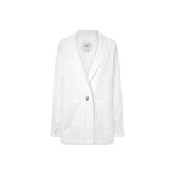 Kurtka damska Pepe Jeans Marisa. Białe kurtki damskie Pepe Jeans, m, w ażurowe wzory, z bawełny, bez kaptura. Za 641.70 zł.