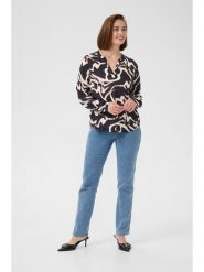 Kaffe Bluzka w kolorze czarno-białym rozmiar: 44. Czarne bluzki damskie Kaffe, s, bez wzorów, z wiskozy, klasyczne, bez kołnierzyka, bez ramiączek. Za 78.99 zł.