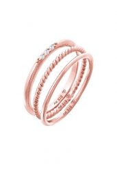 Elli Damski do łączenia Basic zestaw 3 częściowy z kryształami cyrkonii w srebrze 925 Sterling Silver Pierścionki 1 ct. Szare pierścionki damskie Elli, z cyrkonią, srebrne. Za 279.64 zł.