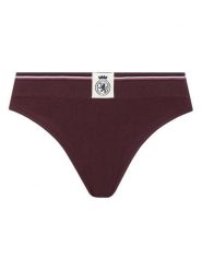 Tommy Hilfiger Stringi UW0UW06063 Bordowy. Czerwone stringi Tommy Hilfiger, bez wzorów, z bawełny. Za 99.99 zł.