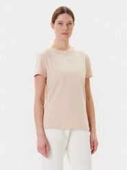 Guess T-Shirt V3BI11 J1314 Beżowy Regular Fit. Brązowe t-shirty damskie Guess, s, z aplikacjami, z bawełny, bez kołnierzyka. Za 109.99 zł.