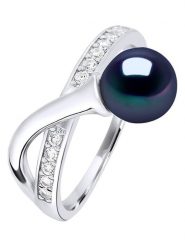 Pearline Srebrny pierścionek z perłą rozmiar: onesize. Niebieskie pierścionki damskie Pearline, z cyrkonią, srebrne. Za 260.99 zł.