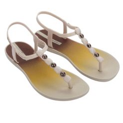Sandały turystyczne damskie Ipanema Class Colors. Brązowe sandały damskie Ipanema, z aplikacjami, z materiału, bez obcasa, bez zapięcia. Za 71.49 zł.