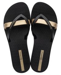 Japonki damskie Ipanema Kirei. Czarne klapki damskie Ipanema, bez wzorów, z materiału, bez obcasa, bez zapięcia. Za 79.00 zł.