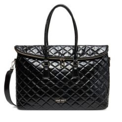 Torebka Nine West. Czarne shopper bag Nine West, bez wzorów, bez dodatków. Za 299.99 zł.