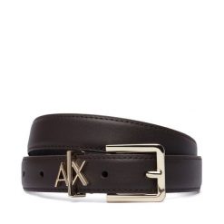 Pasek Armani Exchange. Brązowe paski damskie Armani Exchange, bez wzorów. Za 329.99 zł.