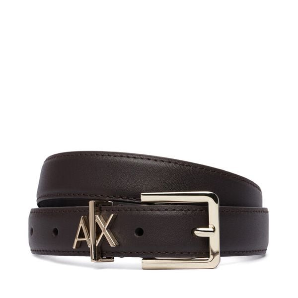 Pasek Armani Exchange. Brązowe paski damskie Armani Exchange, bez wzorów. Za 329.99 zł.