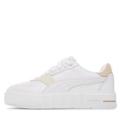 Buty Sportowe Damskie Puma Cali Court Match. Białe obuwie sportowe casual damskie Puma, ze skóry, bez zapięcia. W wyprzedaży za 259.00 zł.