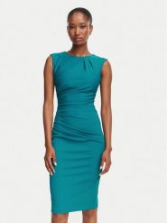 Rinascimento Sukienka koktajlowa CFC0130273003 Turkusowy Slim Fit. Niebieskie sukienki damskie Rinascimento, bez wzorów, z syntetyku, wizytowe, bez ramiączek. Za 469.99 zł.