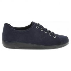 Buty do chodzenia damskie Ecco 20650312303. Niebieskie obuwie sportowe damskie ECCO, z materiału, bez zapięcia, trekkingowe. Za 737.00 zł.