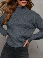 Milan Kiss Sweter w kolorze antracytowym rozmiar: S. Czarne swetry klasyczne damskie Milan Kiss, s, ze splotem, bez kołnierzyka. Za 145.94 zł.