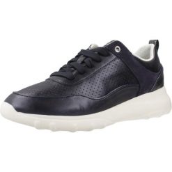 Kapcie GEOX D ALLENIEE Niebieski. Niebieskie kapcie damskie Geox, ze skóry. Za 289.99 zł.