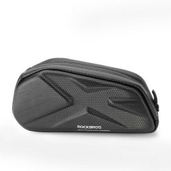 Torba rowerowa Rockbros usztywniana, na ramę, na rurę górną 1,4l – czarna. Czarne torebki klasyczne damskie ROCKBROS, bez dodatków. Za 79.99 zł.