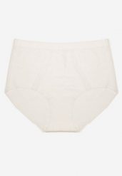 Biała Bielizna Modelująca Majtki High Waist Lilialira. Biała bielizna korygująca Renee, bez wzorów, z jeansu. Za 9.99 zł.