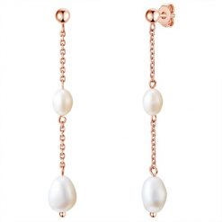 Valero Pearls Stal nierdzewna Perła hodowlana słodkowodna Kolczyki 1 ct Damski. Białe kolczyki damskie Valero Pearls, z perłą, ze stali. Za 309.99 zł.