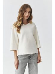 TATUUM Sweter "Rafia" w kolorze kremowym rozmiar: XS. Brązowe swetry klasyczne damskie TATUUM, xs, bez kołnierzyka. Za 130.81 zł.