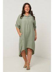 Curvy Lady Sukienka w kolorze khaki rozmiar: 48/50. Brązowe sukienki damskie Curvy Lady, bez wzorów, klasyczne, bez ramiączek. Za 145.60 zł.