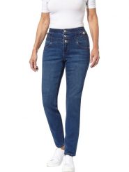 WITT WEIDEN Dżinsy - Slim fit - w kolorze granatowym rozmiar: 52. Niebieskie jeansy damskie WITT WEIDEN, z podwyższonym stanem. Za 100.75 zł.