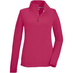 Bluza damska Killtec KSW 101 WMN FLC SHRT. Czerwone bluzy damskie Killtec, bez wzorów, bez kaptura. W wyprzedaży za 89.99 zł.