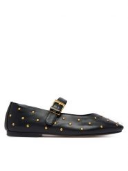 Tommy Hilfiger Baleriny Th Buckle Leather Stud Ballerina FW0FW09541 Czarny. Czarne balerinki damskie Tommy Hilfiger, bez wzorów, ze skóry. Za 649.99 zł.