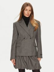 Herskind Marynarka Wasty 5399140 Szary Relaxed Fit. Szare marynarki i żakiety damskie Herskind, bez wzorów, z wełny. Za 1,639.00 zł.