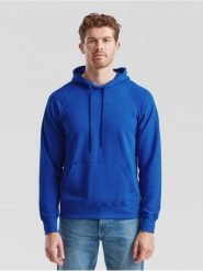 Lekka bluza z kapturem Fruit Of The Loom w kolorze niebieskim. Niebieskie bluzy damskie Fruit of the Loom, m, bez wzorów, z bawełny, z kapturem. Za 160.99 zł.
