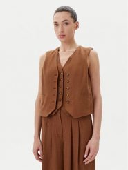 Herskind Kamizelka 5505840 Brązowy Regular Fit. Brązowe kamizelki damskie Herskind, bez wzorów, z wiskozy, bez kaptura. Za 809.99 zł.