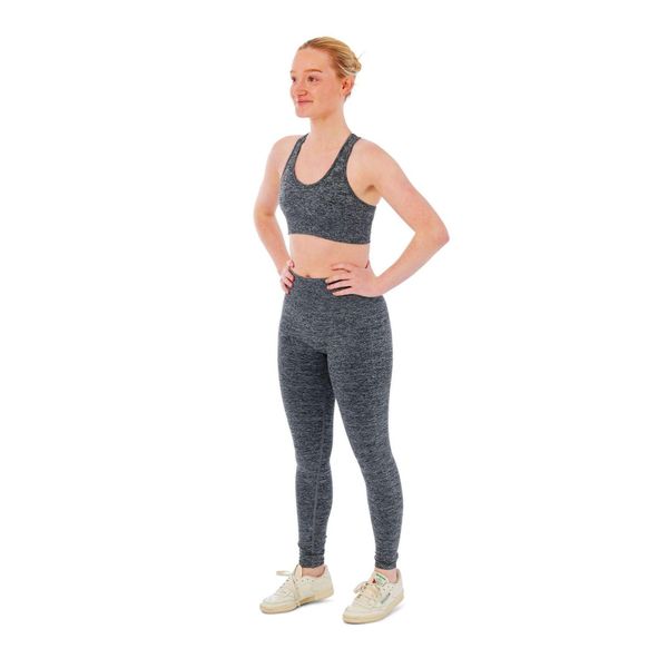 Damski zestaw sportowy Xtreme - legginsy sportowe + top sportowy - Antracyt. Szare legginsy damskie XTREME SOCKSWEAR, bez zapięcia, na fitness i siłownię. Za 177.99 zł.