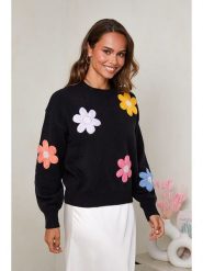 Soft Cashmere Sweter w kolorze czarnym rozmiar: 38/40. Czarne swetry klasyczne damskie Soft Cashmere, bez kołnierzyka. Za 176.08 zł.