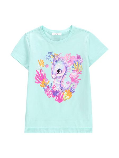 Coccodrillo T-Shirt WC5143204IGK Zielony Regular Fit. Zielone koszulki i t-shirty dziewczęce COCCODRILLO, bez wzorów, z bawełny, bez kołnierzyka, bez ramiączek. Za 29.99 zł.