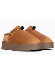 ISLAND BOOT Botki "Ibilis" w kolorze jasnobrązowym rozmiar: 41. Brązowe botki damskie Island Boot, z materiału, bez obcasa, na platformie, bez zapięcia. Za 182.72 zł.