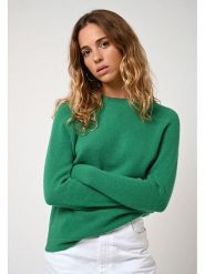 AUTHENTIC CASHMERE Kaszmirowy sweter "Ecrin" w kolorze zielonym rozmiar: XXL. Zielone swetry klasyczne damskie AUTHENTIC CASHMERE, xxl, z kaszmiru, bez kołnierzyka. Za 328.65 zł.