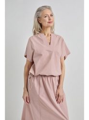 Josephine & Co Bluzka "June" w kolorze jasnoróżowym rozmiar: 42. Różowe bluzki damskie Josephine & Co, bez wzorów, z bawełny, bez kołnierzyka, bez ramiączek. Za 166.88 zł.