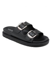 Sixth Sens Klapki w kolorze czarnym rozmiar: 41. Czarne klapki damskie Sixth Sens, bez wzorów, z otwartym noskiem, bez obcasa, bez zapięcia. Za 100.99 zł.