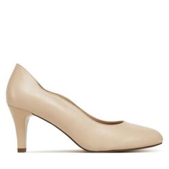 Szpilki Caprice. Brązowe szpilki damskie Caprice, bez wzorów, bez obcasa, na szpilce, bez zapięcia. Za 249.99 zł.