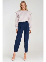 Nife Spodnie w kolorze niebieskim rozmiar: 42. Niebieskie spodnie materiałowe damskie Nife, bez wzorów, z materiału. Za 139.54 zł.