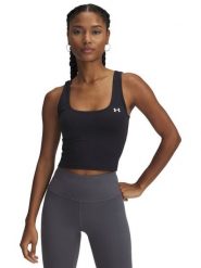 Under Armour Top sportowy "Motion Tank EMEA" w kolorze czarnym rozmiar: L. Czarne koszulki sportowe damskie Under Armour, l, bez wzorów, bez ramiączek, outdoorowe. Za 96.45 zł.