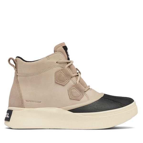 Trzewiki Sorel. Brązowe botki damskie Sorel, bez obcasa, na płaskiej podeszwie, bez zapięcia. Za 429.99 zł.