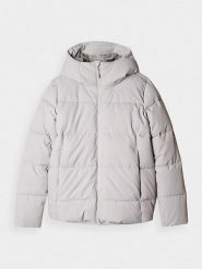 4F Kurtka pikowana w kolorze jasnoszarym rozmiar: XS. Szare kurtki damskie 4F, m, bez wzorów, bez kaptura. Za 218.45 zł.